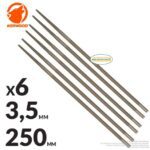 6 limes d'affûtage 3,5 mm (9/64) chaîne 1/4LP, Kerwood