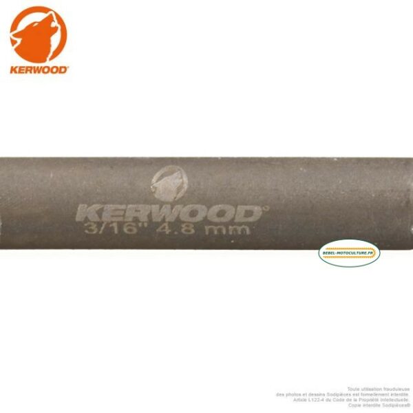 6 limes d’affûtage 4,8 mm (3/16) chaîne .325 et 3/8 à mi-usure, Kerwood