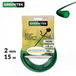 Fil débroussailleuse rond 2mm x 15m Greentek