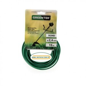 Fil débroussailleuse rond 2,4mm x 15m Greentek