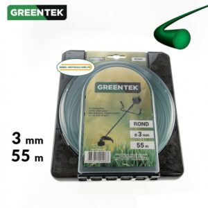 Fil débroussailleuse rond 3mm x 55m Greentek