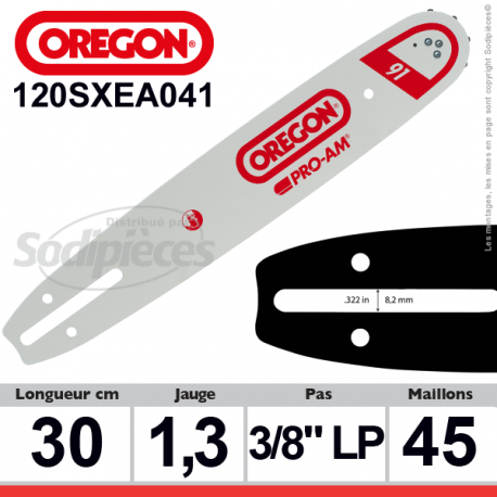 Guide chaîne 30cm, 3/8 LP, 1,3mm, Oregon Pro-Am 120SXEA041