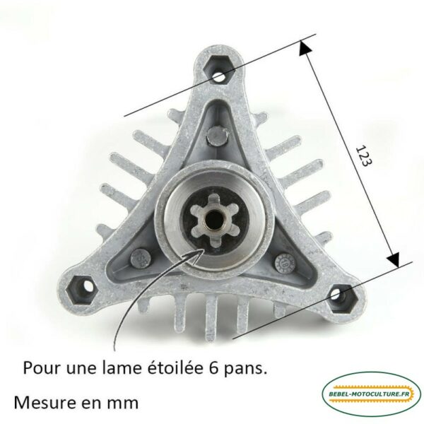 Palier de lame étoile 6 pointes pour Husqvarna CTH150, CTH151, CTH155