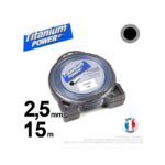 Fil nylon rond Titanium Power 2,5mm x 15m pour débroussailleuse