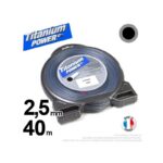 Fil nylon rond Titanium Power 2,5mm x 40m pour débroussailleuse