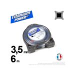 Fil nylon carré Titanium Power 3,5mm x 6m pour débroussailleuse