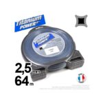 Fil nylon carré Titanium Power 2,5mm x 64m pour débroussailleuse