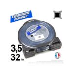 Fil nylon carré Titanium Power 3,5mm x 32m pour débroussailleuse