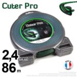 Fil nylon hélicoïdal Cuter Pro 2,4mm x 86m pour débroussailleuse