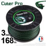 Fil nylon hélicoïdal Cuter Pro 3mm x 168m pour débroussailleuse