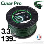 Fil nylon hélicoïdal Cuter Pro 3,3mm x 139m pour débroussailleuse