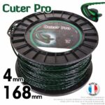 Fil nylon hélicoïdal Cuter Pro 4mm x 168m pour débroussailleuse