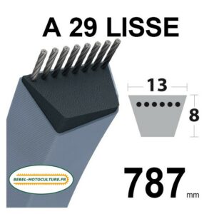 Courroie A29 Trapézoïdale Lisse