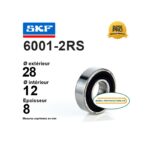 Roulement SKF 6001-2RS double étanchéité