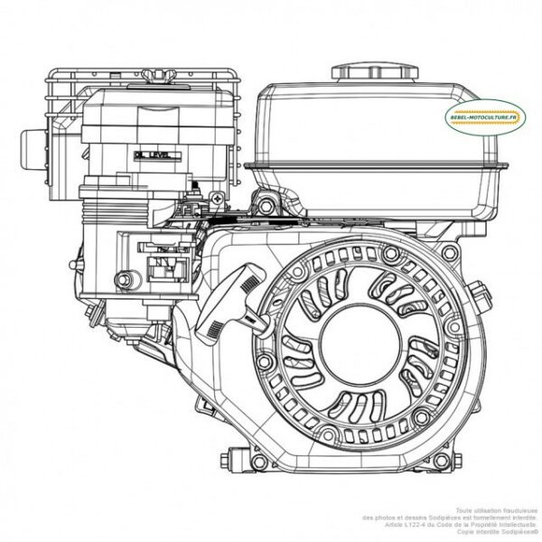 Moteur Rato R210 – 212cc – 6CV – Arbre 19,05 mm – Filtre à air à bain d’huile
