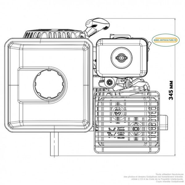 Moteur Rato R210 – 212cc – 6CV – Arbre 19,05 mm – Filtre à air à bain d’huile