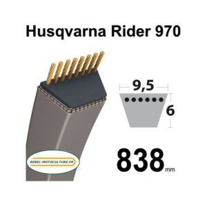 Courroie Kevlar pour traction Husqvarna Rider 970