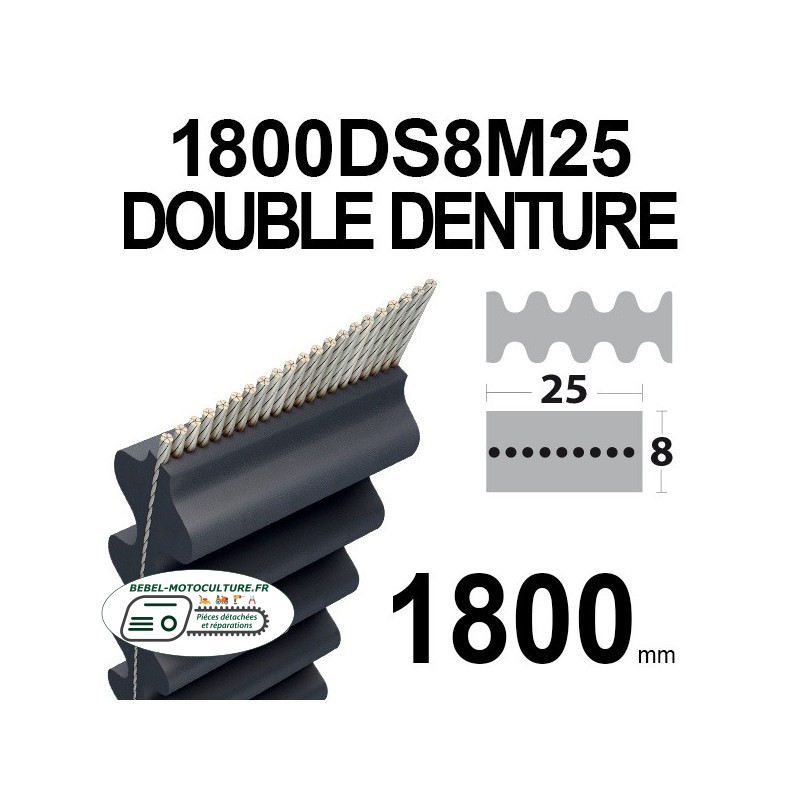 Courroie double denture 1800DS8M25