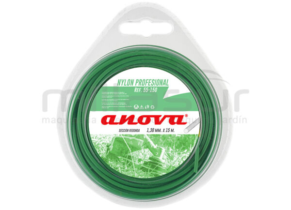 Fil nylon rond Anova 1,3mm x 15m pour débroussailleuse