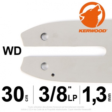 Guide chaine 30cm, 3/8LP, 1,3mm, Kerwood 12B2KCWD