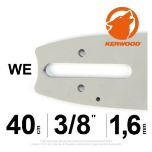 Guide tronçonneuse STIHL 40cm, 3/8, 1,6mm, Kerwood