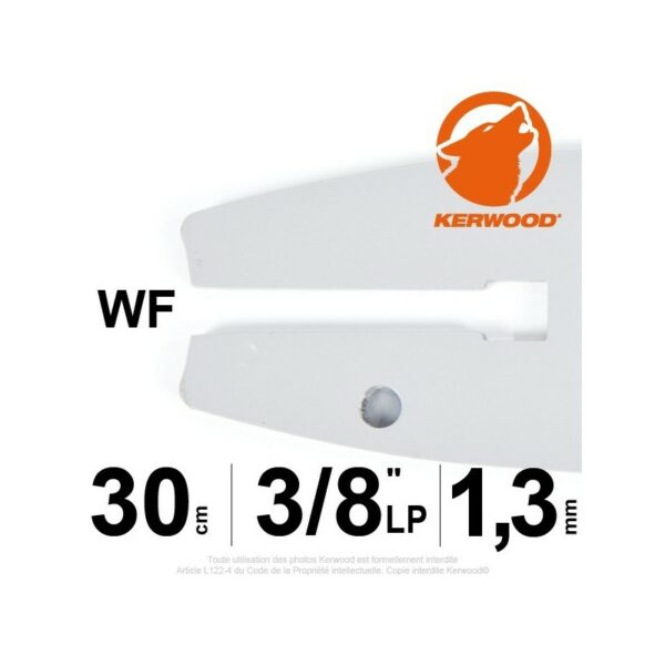 Guide chaine 30cm, 3/8LP, 1,3mm Kerwood 12B2KCWF