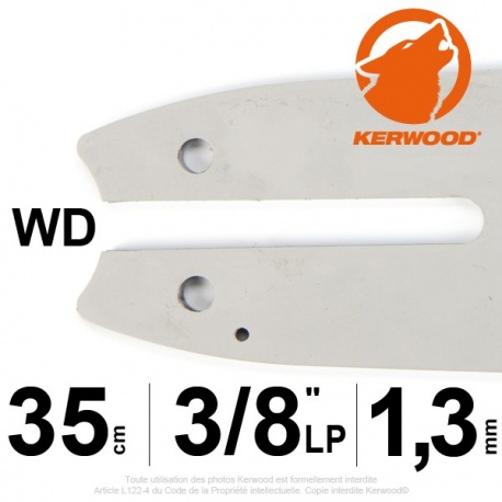 Guide chaine 35cm, 3/8LP, 1,3mm Kerwood 14B2KCWD