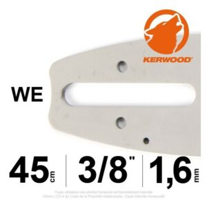 Guide tronçonneuse STIHL 45cm, 3/8, 1,6mm, Kerwood 18A4KLWE