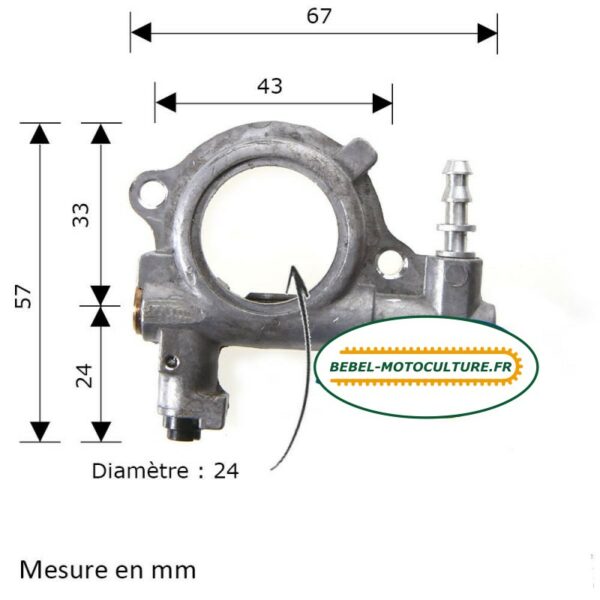 Pompe à huile tronçonneuse Stihl 024, 026, MS240, MS260, 11216403203