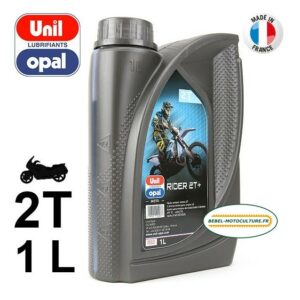 Huile moto Unil Opal RIDER 2T+ 100 % synthétique hautes performances 1 Litre