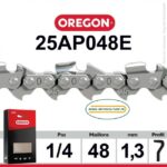 Chaîne de tronçonneuse 48 entraineurs 1/4, 1,3mm, Oregon 25AP048E