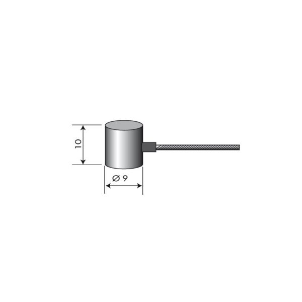 Câble souple Ø 2,5 mm. L : 2,5 m. Embout tonneau 9 x 10 mm.