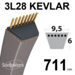 Courroie 3L280 Kevlar Trapézoïdale Lisse