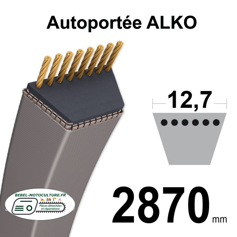 Courroie de transmission pour autoportée Alko T950, 521048