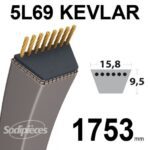 Courroie 5L690 Kevlar Trapézoïdale Lisse