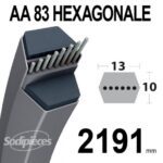 Courroie AA83 hexagonale Lisse, 7540270, 61607042100