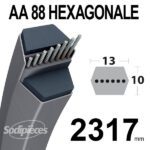 Courroie AA88 hexagonale Lisse, 754-0443