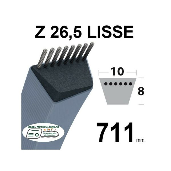 Courroie Z26,5 Trapézoïdale Lisse