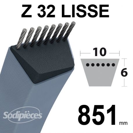 Courroie Z32 Trapézoïdale Lisse, 35064150/0, 22431-VEO-L02