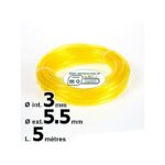 5 mètres durite d'essence 3x5,5 mm, nylon jaune