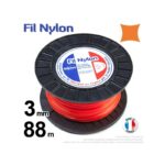 Fil nylon carré 3mm x 88m pour débroussailleuse
