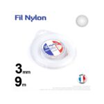 Fil nylon rond 3mm x 9m pour débroussailleuse