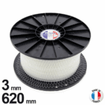 Fil nylon rond 3mm x 620m pour débroussailleuse