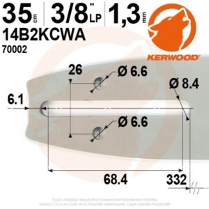 Guide 35cm, 3/8LP, 1,3mm tronçonneuse HUSQVARNA