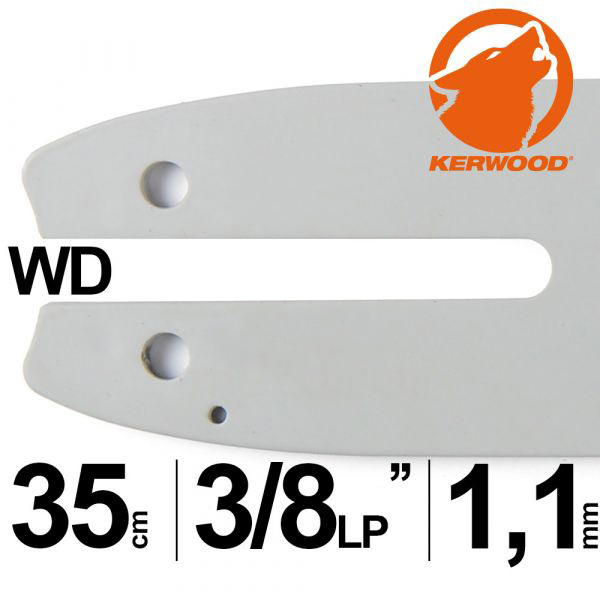 Guide chaine 35cm, 3/8LP, 1,1mm, Kerwood 14B1KCWD