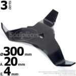 Lame de broyage pour débroussailleuse 300x4x20