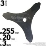 Lame à taillis pour débroussailleuse 255×3×20