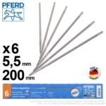 6 limes rondes 5,5 mm (7/32) Pferd chaînes 3/8 et 404