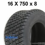 Pneu 16x7.50-8 profil gazon 4 plis tubeless