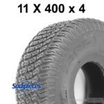 Pneu 11x4.00-4 profil gazon 4 plis tubeless